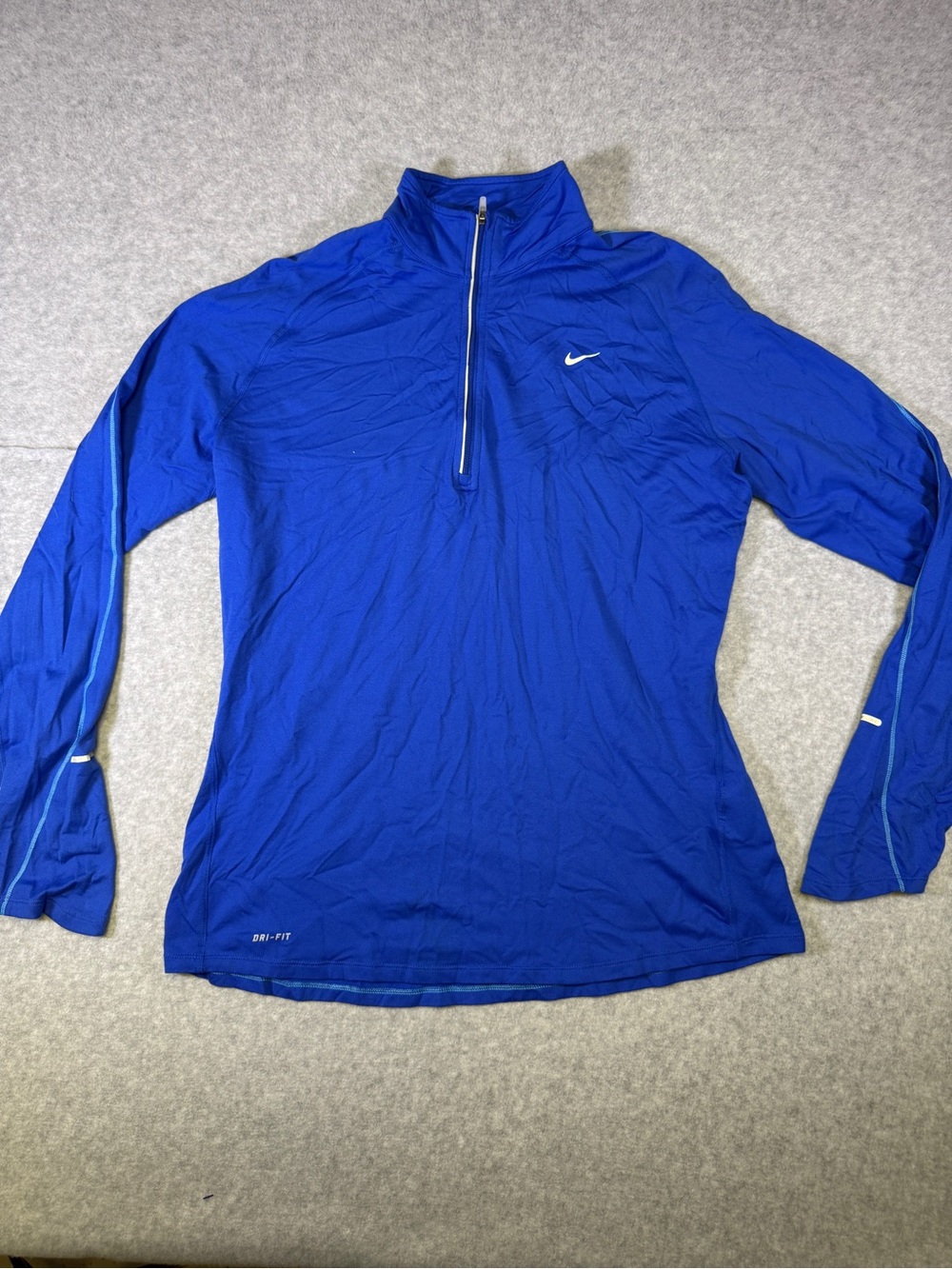 Nike Royal Blue Long-Sleeve Quarter-Zip Performance Top